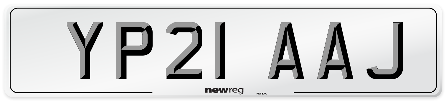 YP21 AAJ Number Plate from New Reg